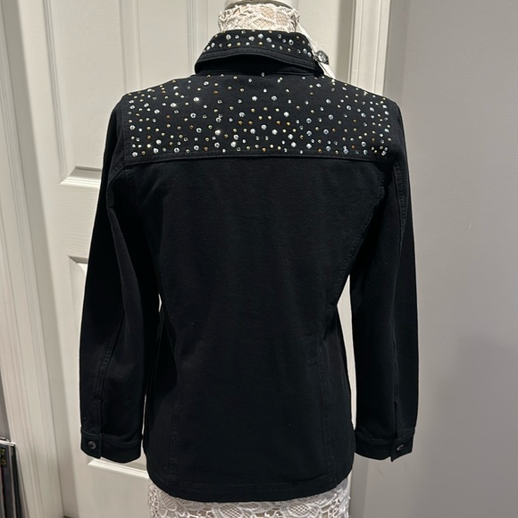 Brand new Dream Jeannes Quacker Factory Deep Win Button Jacket Rhinestones - Picture 5 of 10